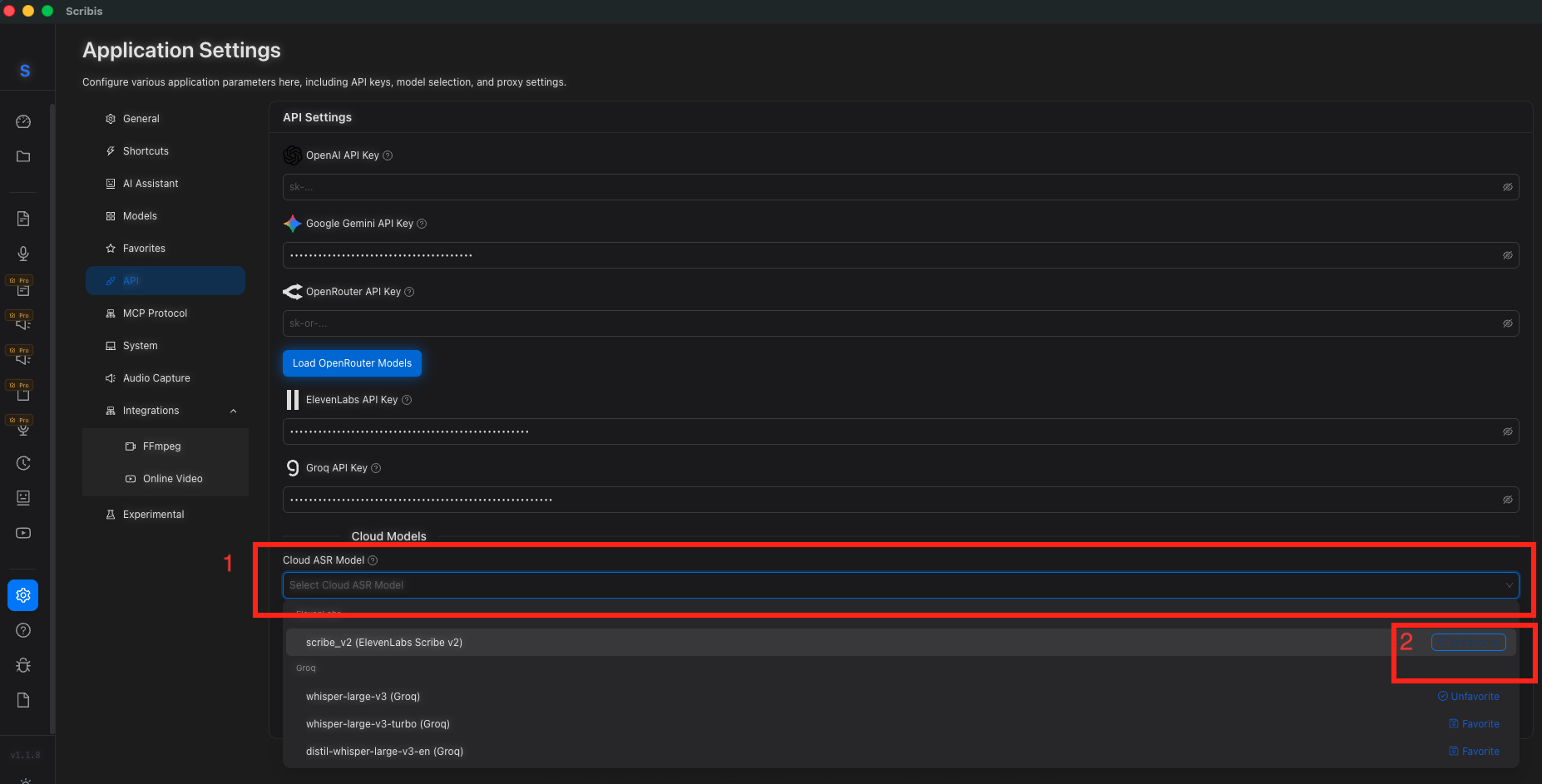 scribe_v2 in Scribis Cloud ASR Model list